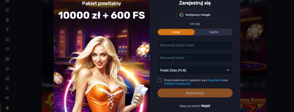 Vox Casino rejestracja online – dane, weryfikacja i pierwsze logowanie